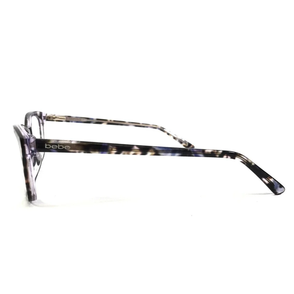 Bebe Eyeglasses Frames BB5145 500 PLUM FLORAL Blue Purple Cat Eye 53-17-135